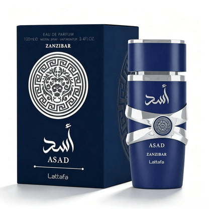 Lattafa Asad Zanzibar Eau de Parfum for Men – Fresh Spicy Vanilla Coconut