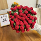 HandKnitted Crochet Flowers Bouquet Blanket