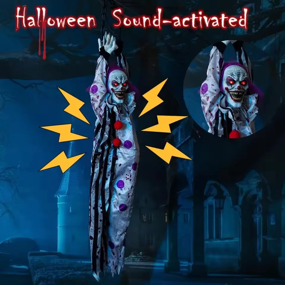 Hanging Ghost Clown - image 1