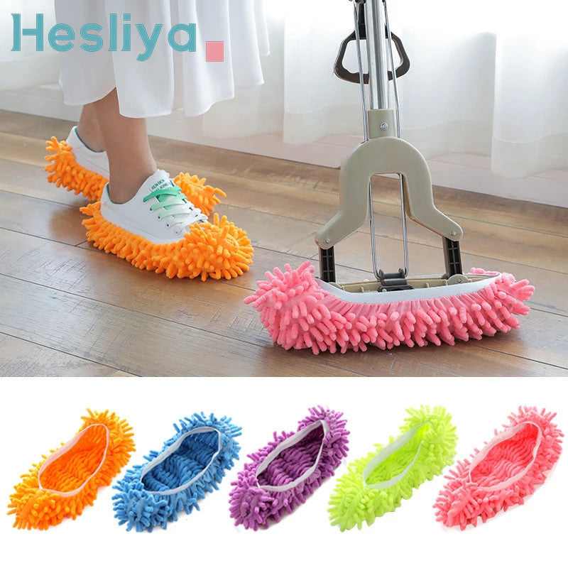 2pcs Multifunction Floor Dust Cleaning Slippers