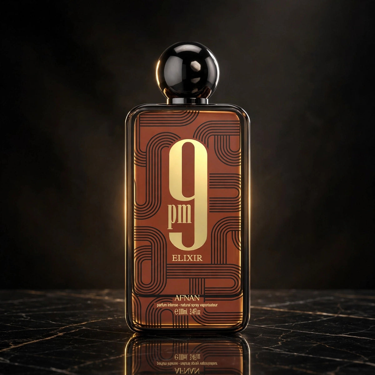 Afnan 9 PM Elixir Unisex Extrait de Parfum – 3.4 Ounce / 100 ml – New Sealed - view 2