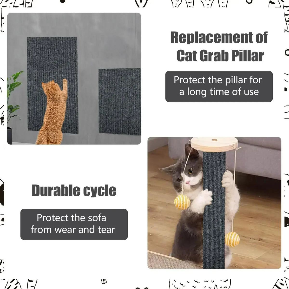 Wall Sticky Scratch & Play Mat Cat Scratcher