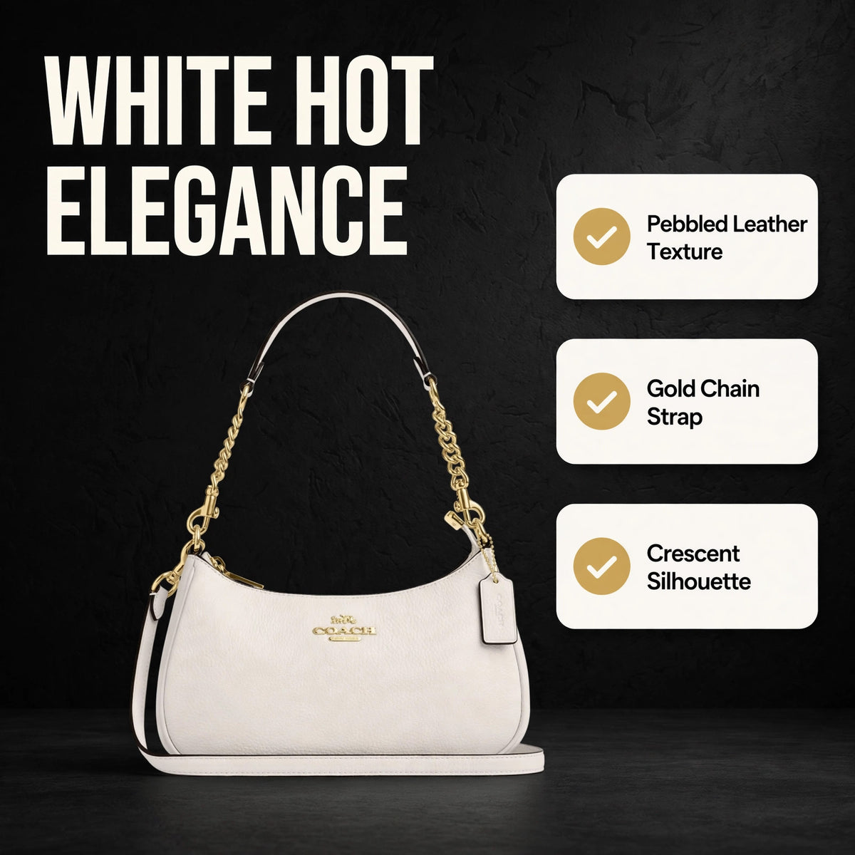 Coach Teri 2Way Shoulder Bag White - image 1