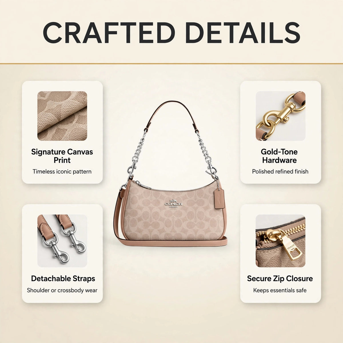 Coach Teri Shoulder Bag Signature Canvas - image 3