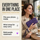 Coach Zip-Around Long Wallet with Strap Purple - image 2