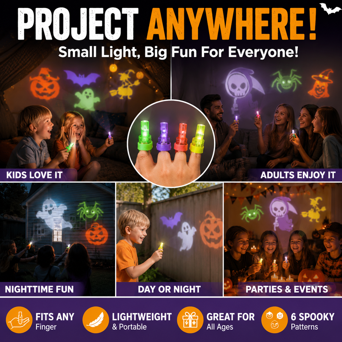 Halloween Finger Projector Lights 36 Pcs - image 8
