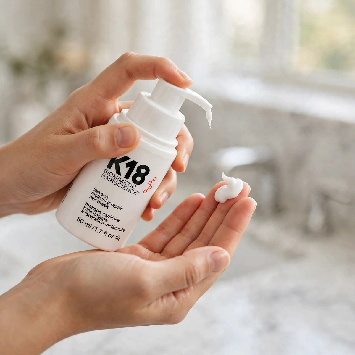 K18 Leave-In Molecular Hair Mask, Repairs Dry or Damaged Hair, Reverse Hair Damage from Bleach, Color, Chemical Services & Heat