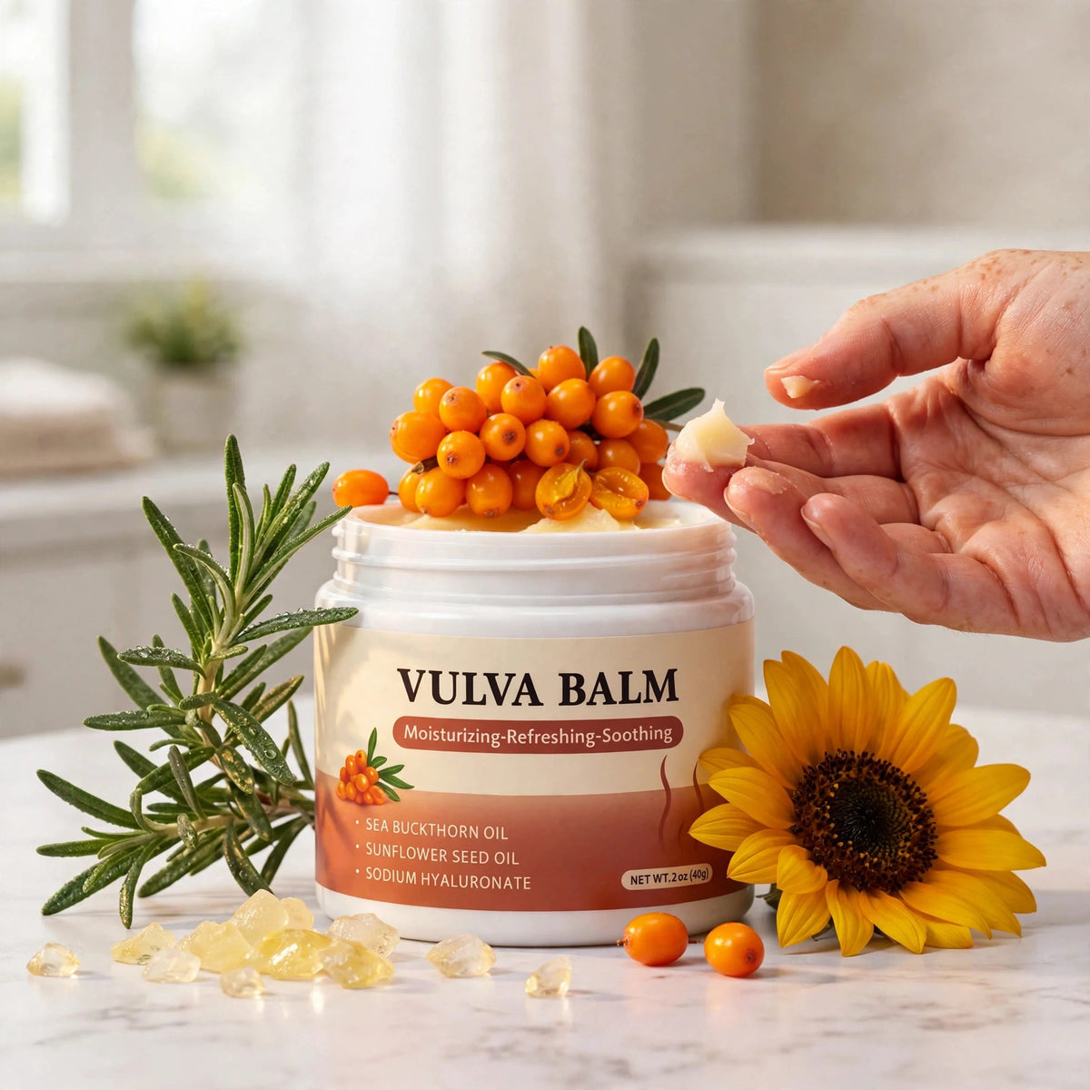 Vulva Balm 2 oz - Soothing Moisturizing Balm for Sensitive Skin Care New