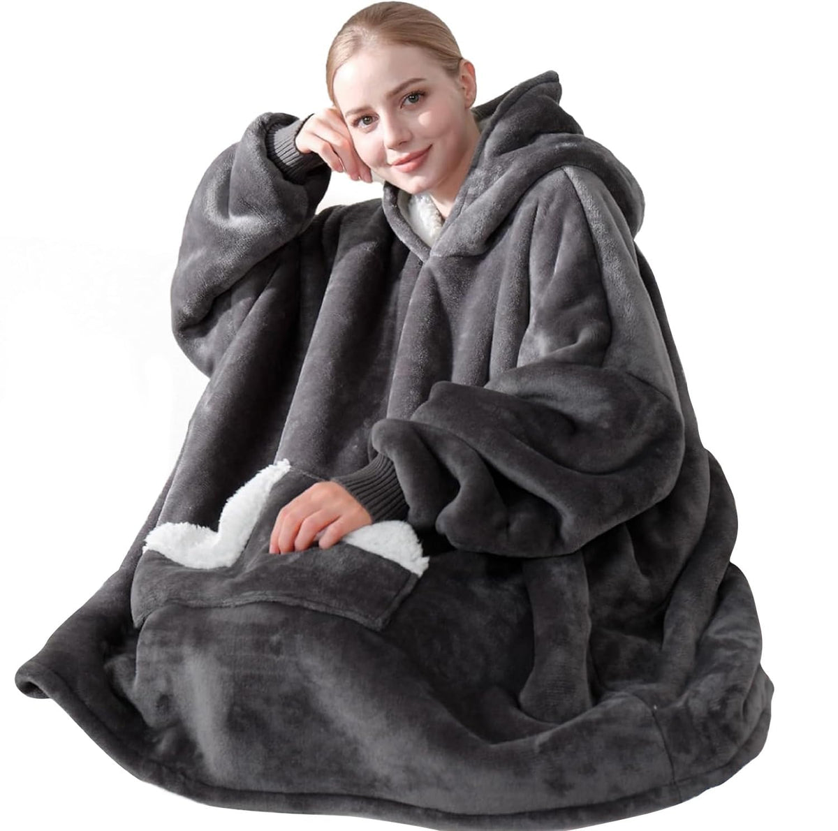 Giant Wearable Hooded Blanket - view 1