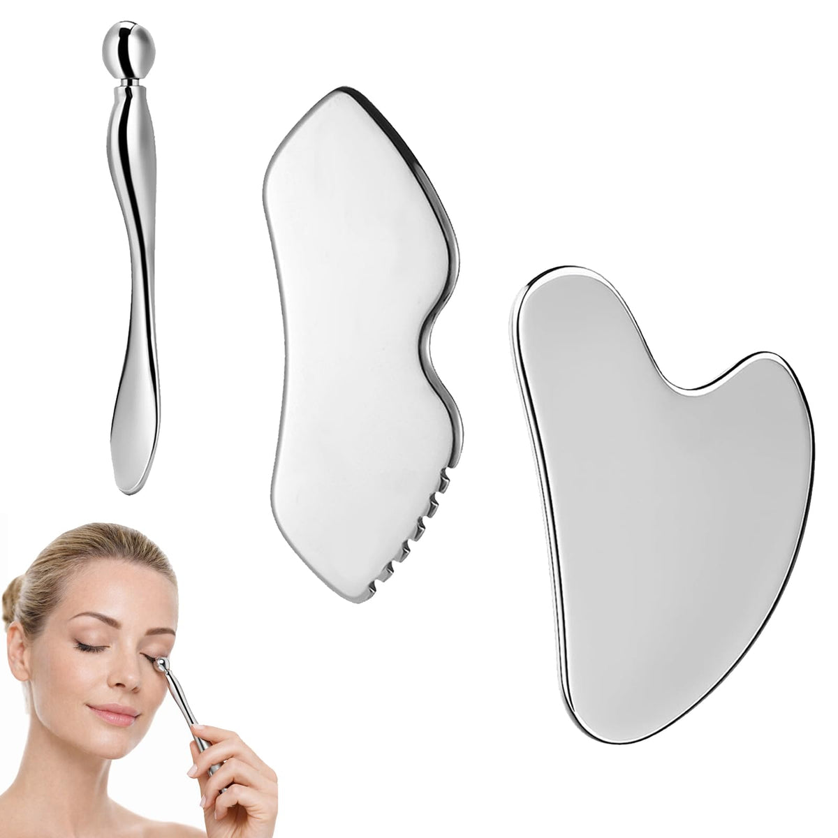 Stainless Steel Gua Sha Set (3-Piece) - view 1