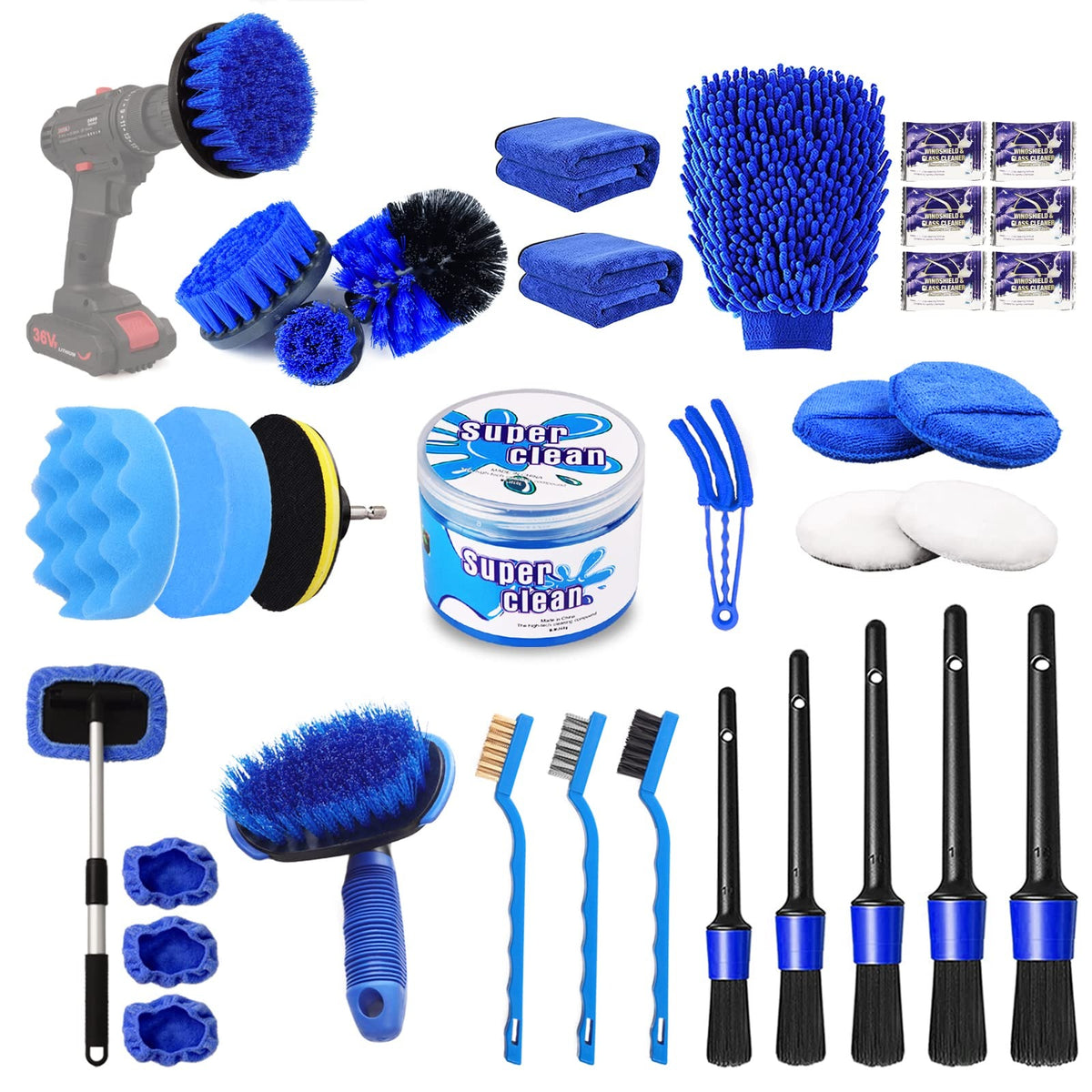 Car Interior Detailing Brush + Cleaning Gel Kit - view 1