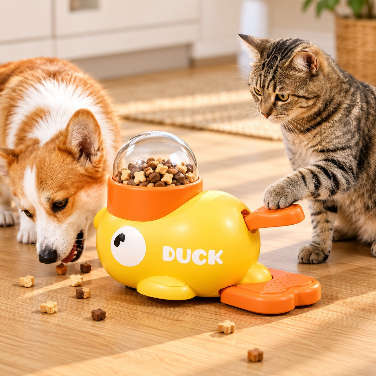 Interactive Duck Treat-Dispensing Dog Toy - view 1