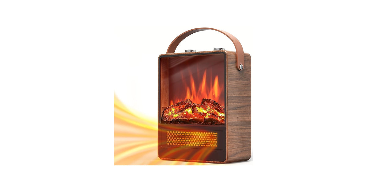 Portable Electric Fireplace Stove Heater (Flame Effect) - view 2