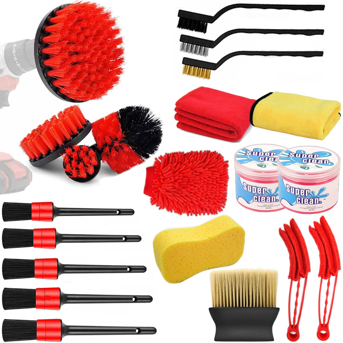 Car Interior Detailing Brush + Cleaning Gel Kit - view 2