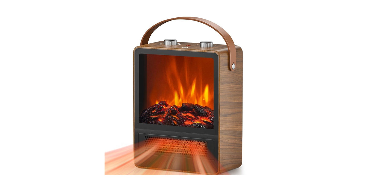 Portable Electric Fireplace Stove Heater (Flame Effect) - view 3