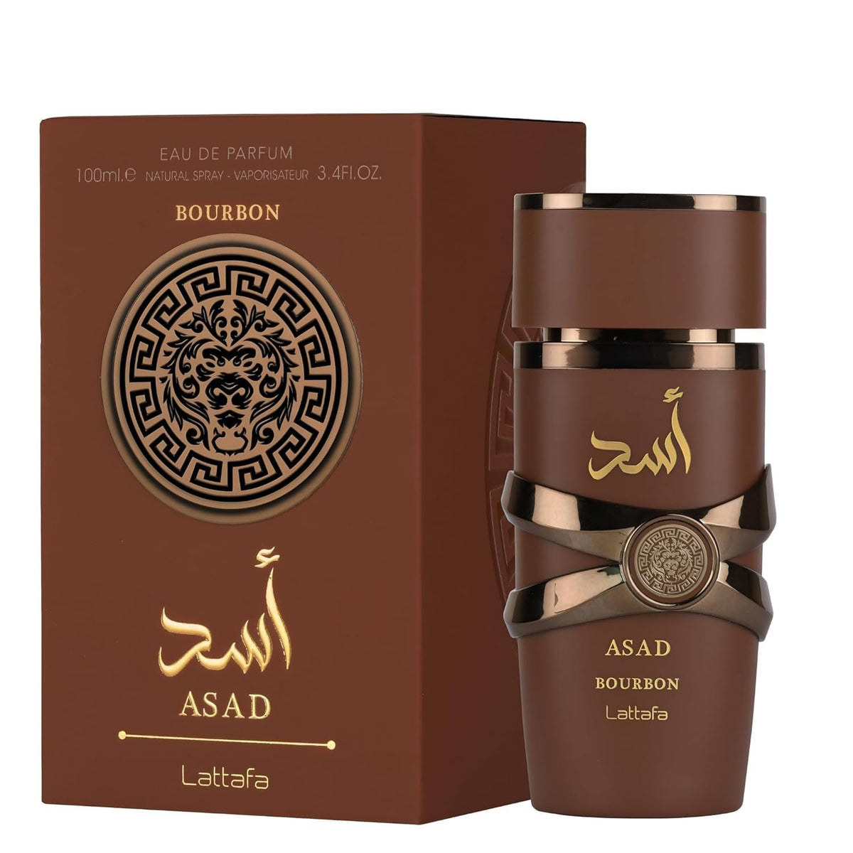 Lattafa ASAD BOURBON for Unisex Eau de Parfum Spray – 3.40 Ounce / 100 ml – New Sealed - view 1