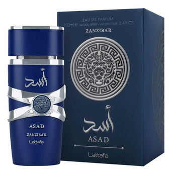 Lattafa ASAD ZANZIBAR for Unisex Eau de Parfum Spray – 3.40 Ounce / 100 ml – New Sealed - view 1