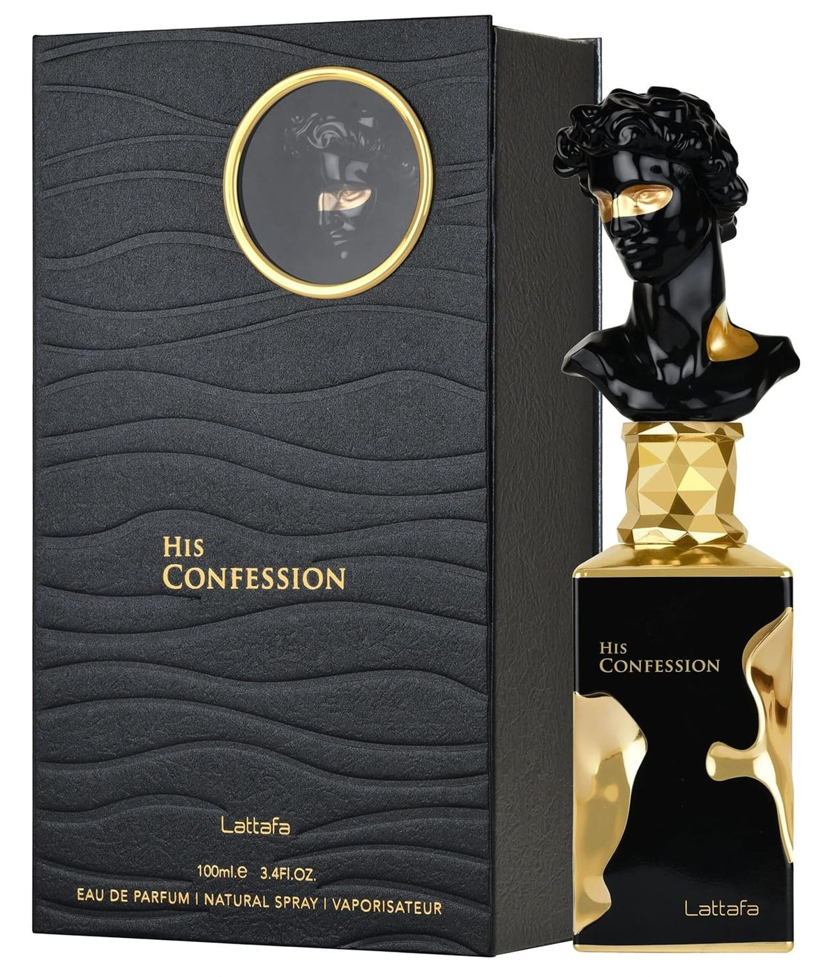 Lattafa His Confession for Men Eau de Parfum Spray – 3.40 Ounce / 100 ml – New Sealed - view 1