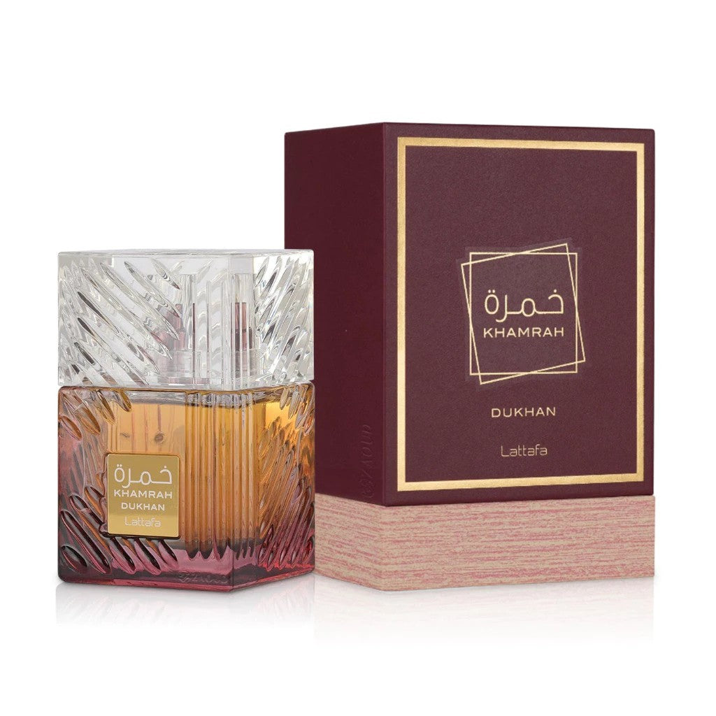 Lattafa KHAMRAH DUKHAN for Unisex Eau de Parfum Spray – 3.40 Ounce / 100 ml – New Sealed - view 1
