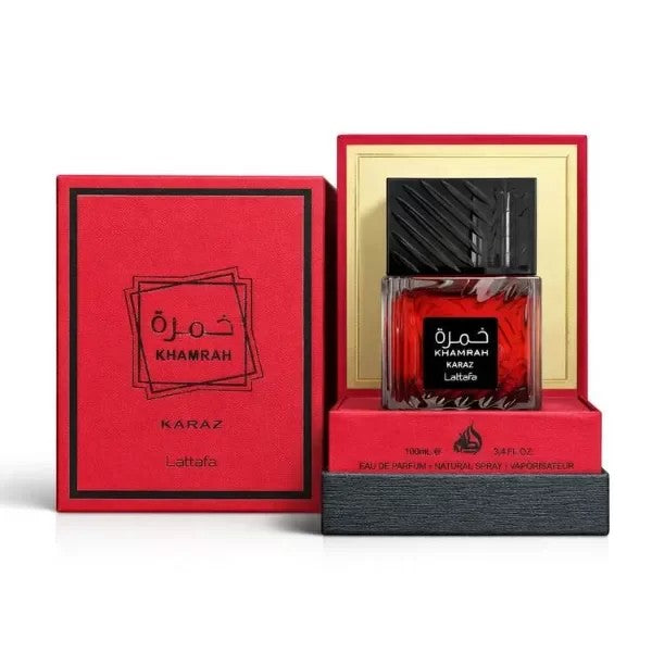 Lattafa KHAMRAH KARAZ for Unisex Eau de Parfum Spray – 3.40 Ounce / 100 ml – New Sealed - view 1