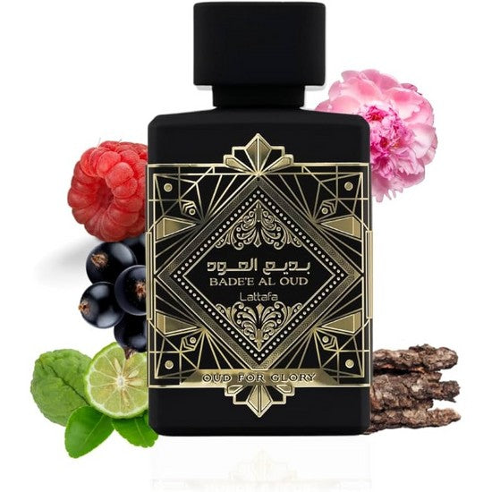 Lattafa Perfumes Bade'e Al Oud for Glory Unisex Eau de Parfum Spray – 3.40 Ounce / 100 ml – New Seal - view 1