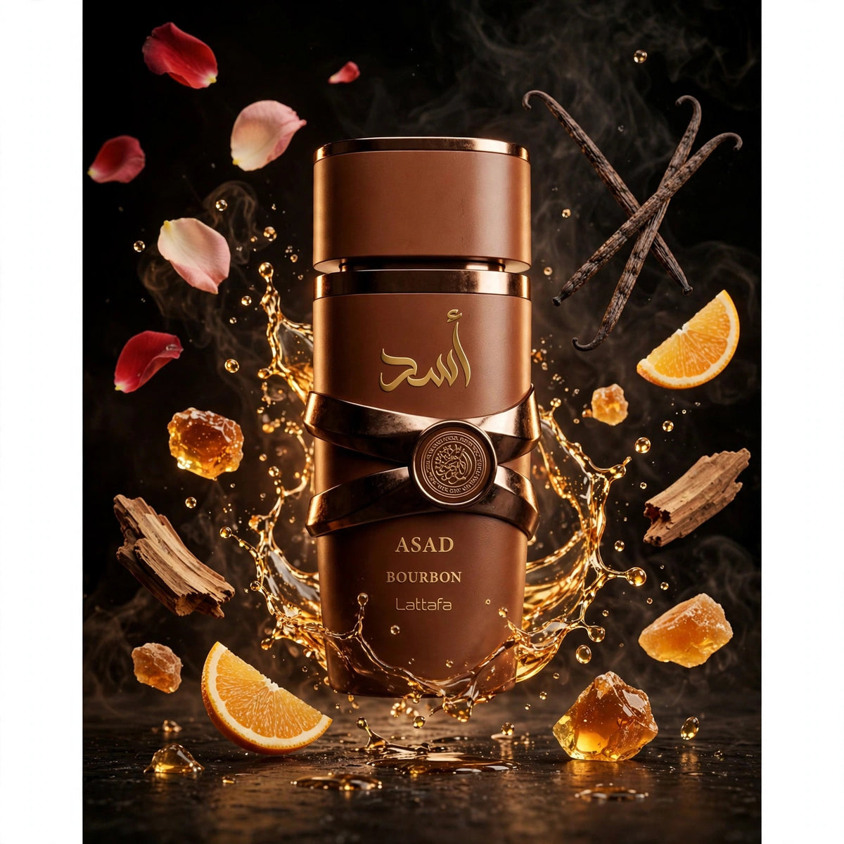 Lattafa Asad Bourbon Amber Wood EDP 3.4oz - lifestyle 3