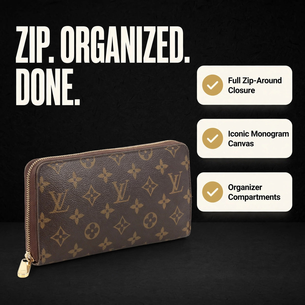 Louis Vuitton Long Zippy Monogram Wallet Organizer - image 1