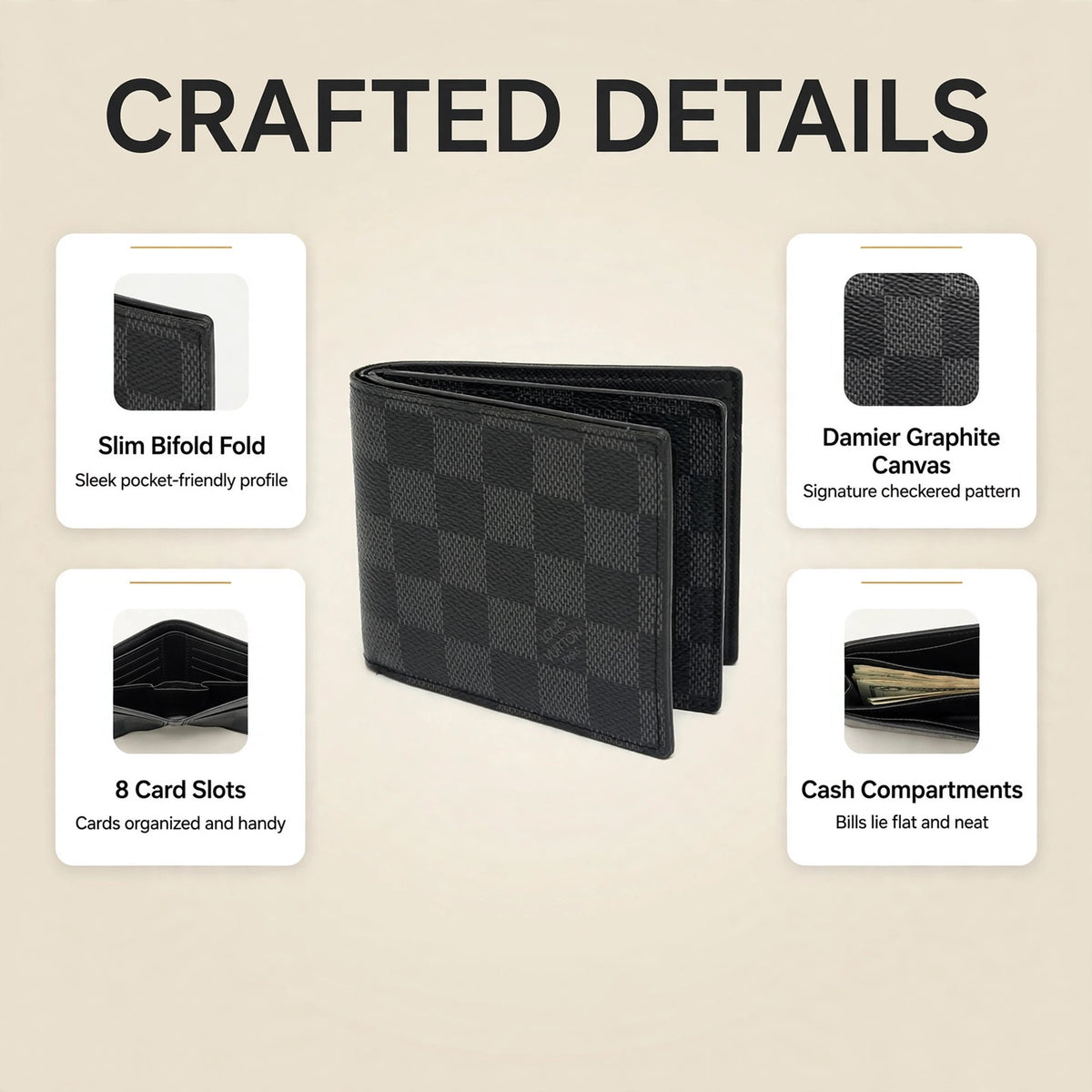Louis Vuitton Multiple Bifold Wallet Damier Graphi - image 3