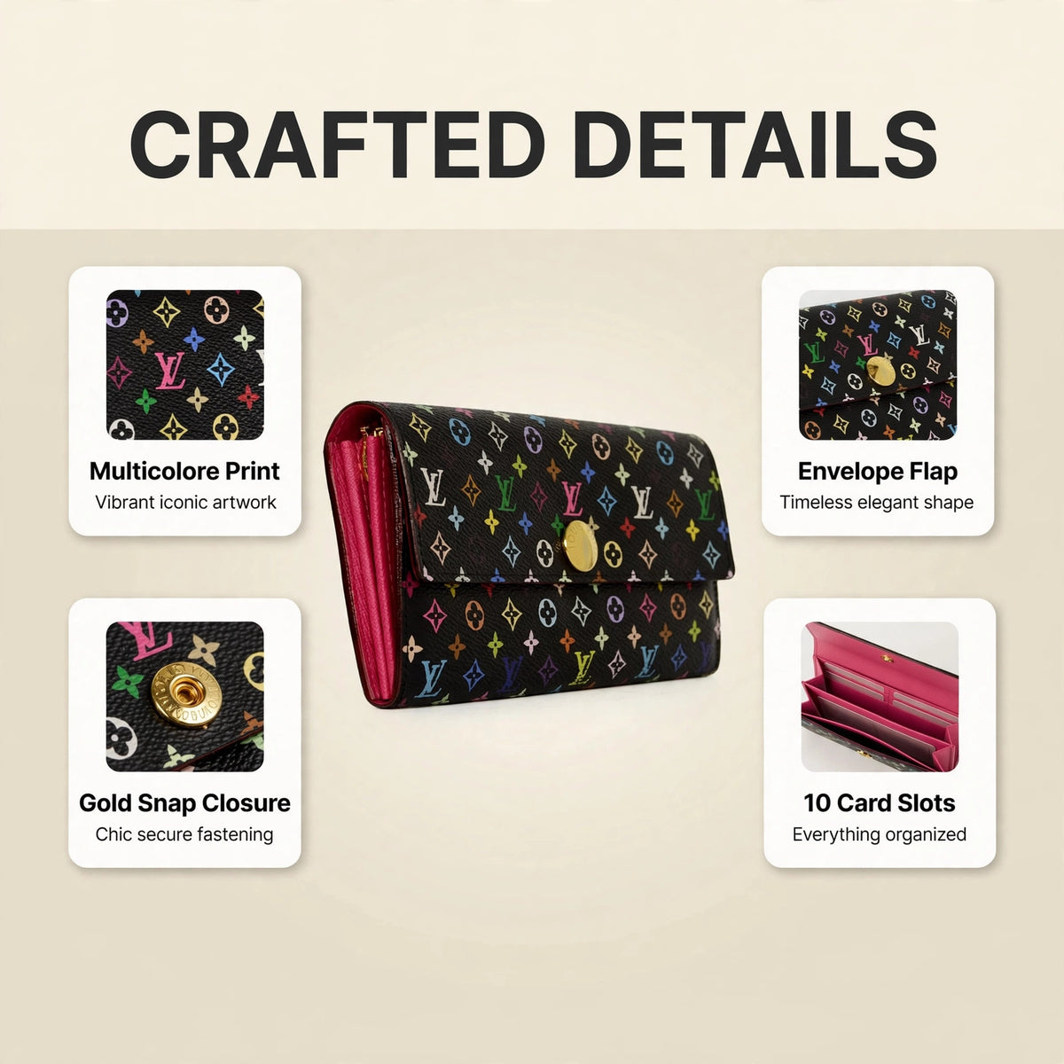 Louis Vuitton Portefeuille Sarah Monogram Multicol - image 3