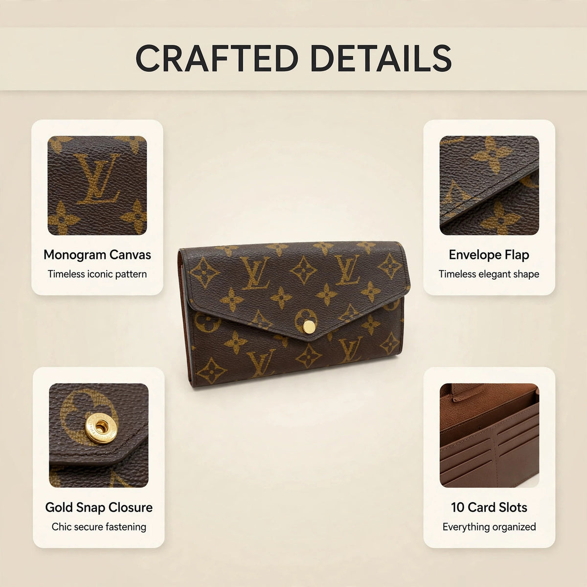 Louis Vuitton Sarah Monogram Wallet - image 3