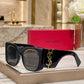 Saint Laurent SL M119 Blaze Cat Eye Sunglasses - Black Gold - boutique