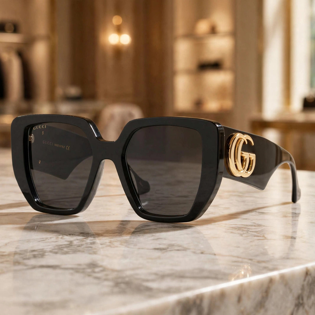 Gucci Grey Geometric Ladies Sunglasses GG0956S 003 54 - boutique