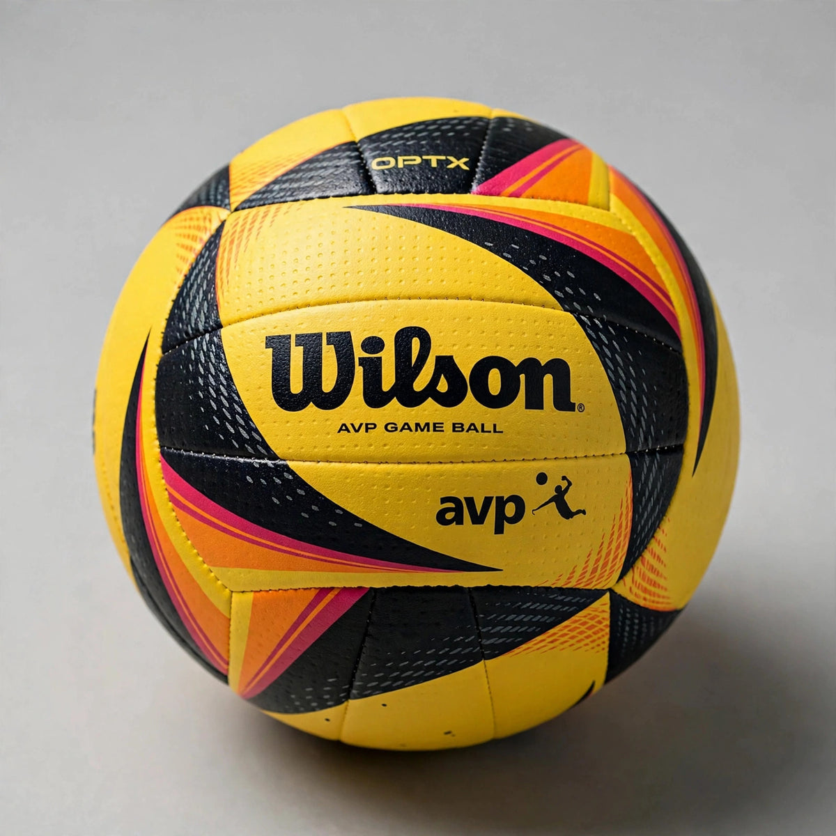 Wilson AVP OPTX Official Beach Volleyball Tour Match Game Ball - Black - closeup