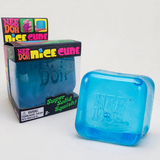 Nice Cube BLUE Sensory Squeeze Toy with Super Solid Squish random colo - closeup