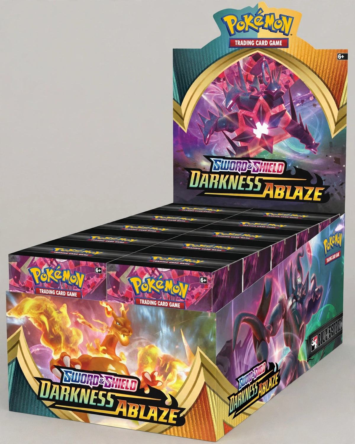 Pokemon TCG Sword & Shield Darkness Ablaze Booster Box (china copy) - closeup