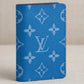 Louis Vuitton Monogram Surfin’ Blue Pocket Organizer Bifold Wallet - closeup