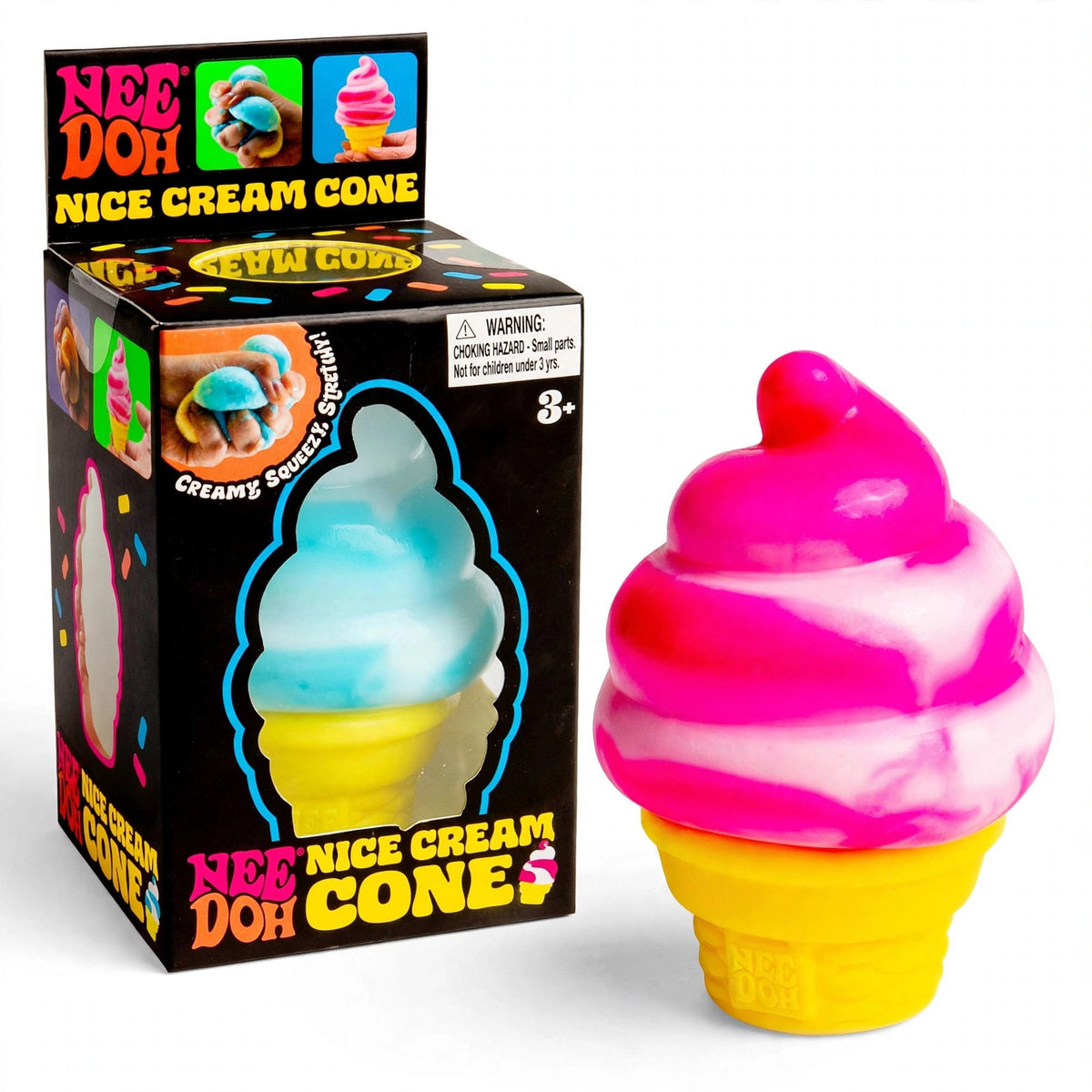 NeeDoh Nice Cream Cone Squishy Toy - closeup