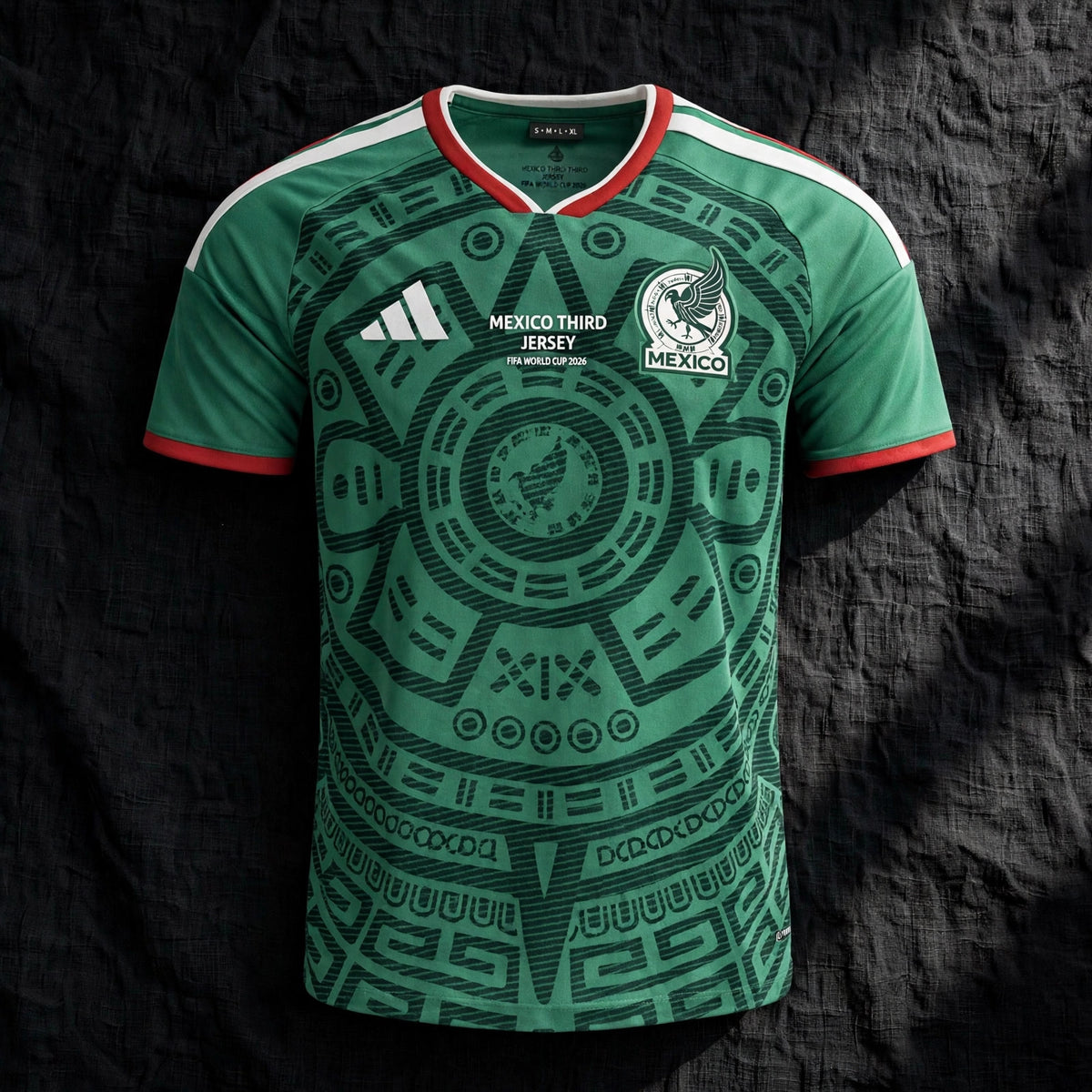Mexico Third Jersey FIFA WORLD CUP 2026 (S, M, L, XL) - closeup