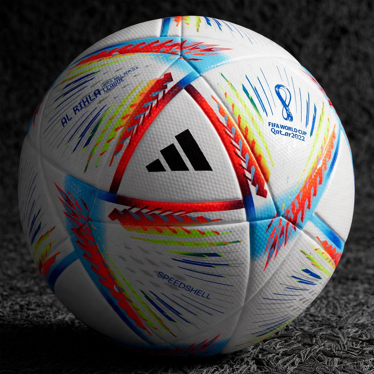 AL RIHLA FIFA WORLD Cup 2022 Official Pro soccer match ball adidas siz - closeup