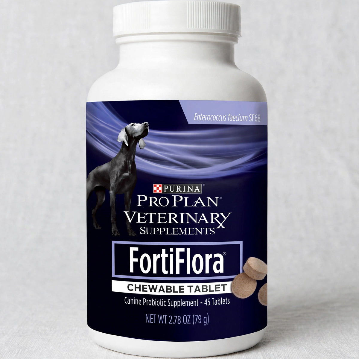 Purina Pro Plan FortiFlora Chewable Canine Supplement 45 Tablets - closeup