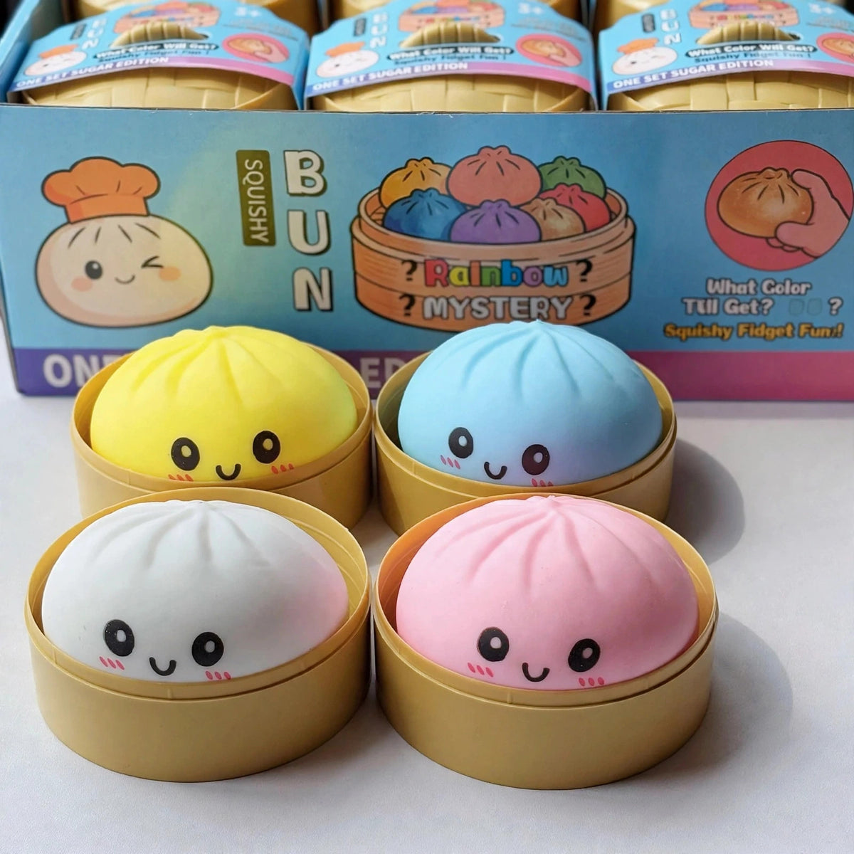 Mystery Squishy Bao Bun Sensory Fidget Toy (crazy fun) - closeup