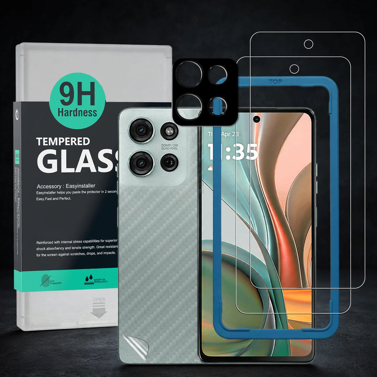 Premium Tempered Glass Screen Protector , HD Clear, Scratch Resistant, - darkstudio