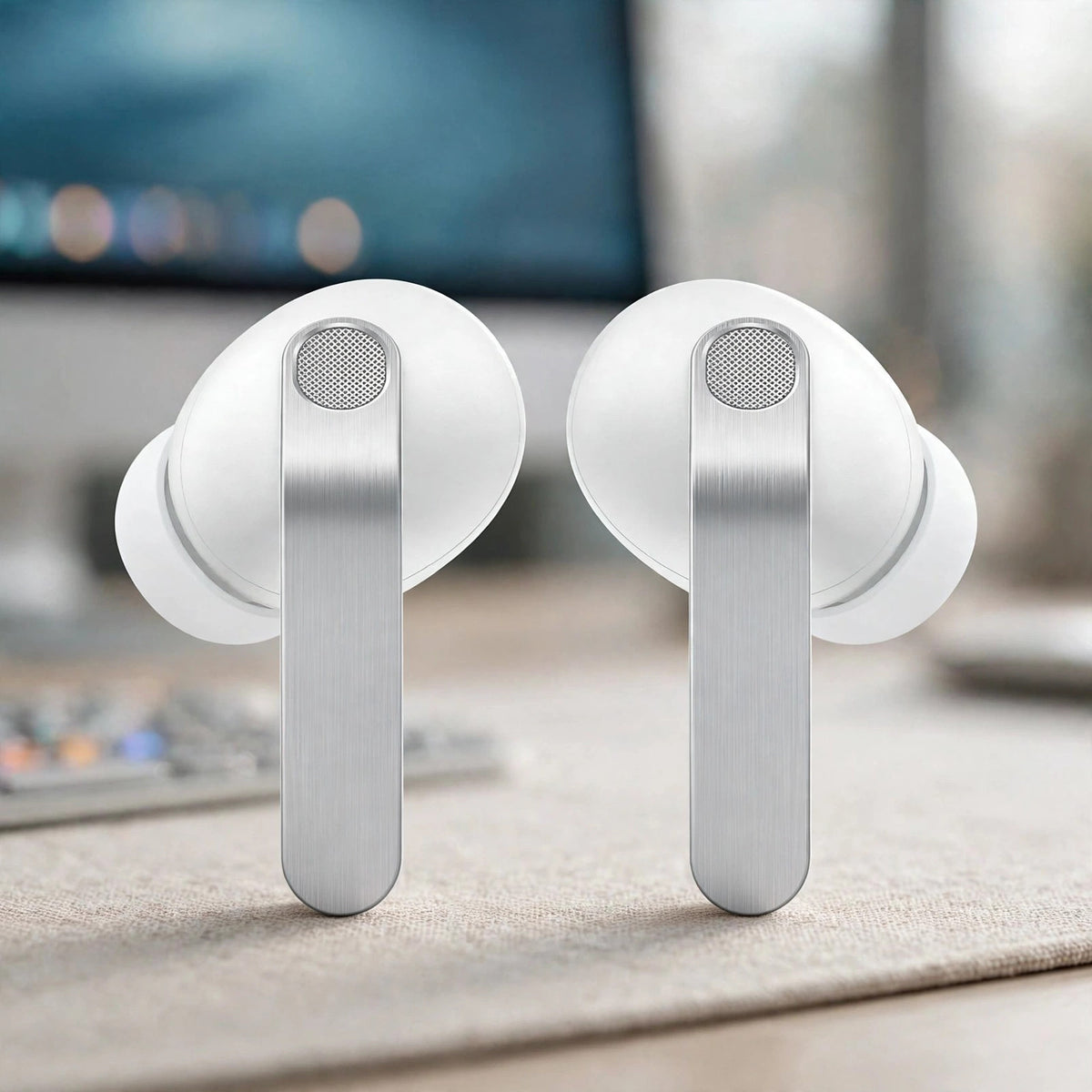 Samsung Galaxy Buds4 Pro SM-R640N Earbuds - White - desksetup