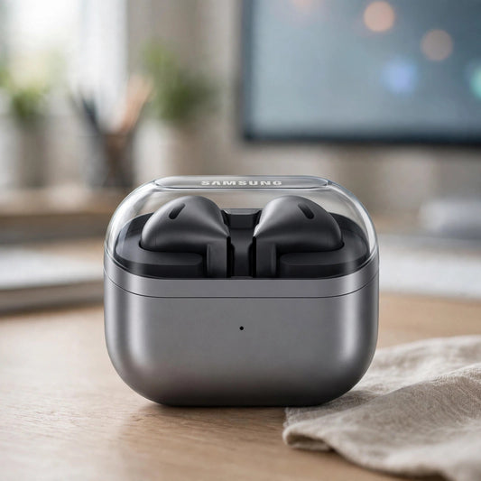 Samsung Galaxy Buds3 SM-R530 True Wireless Bluetooth Earbuds New - Sil - desksetup