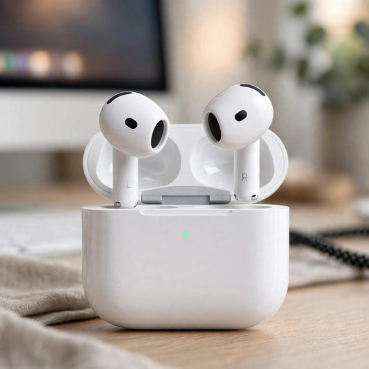 Apple AirPods 4 with Active Noise Cancellation,MagSafe Charging Case - desksetup