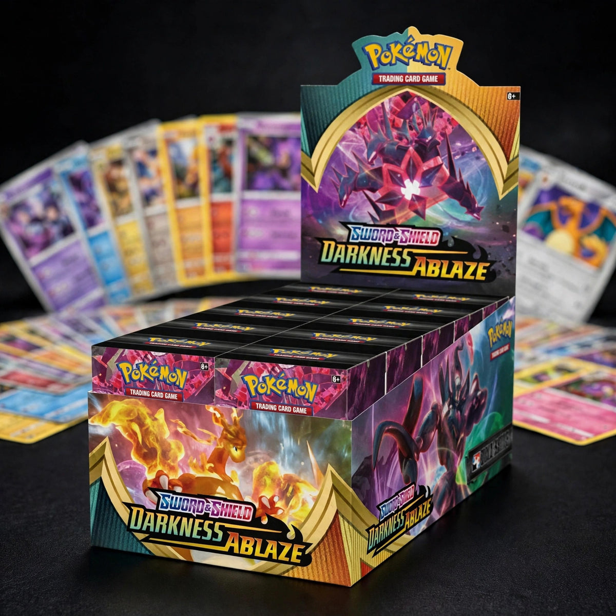 Pokemon TCG Sword & Shield Darkness Ablaze Booster Box (china copy) - display