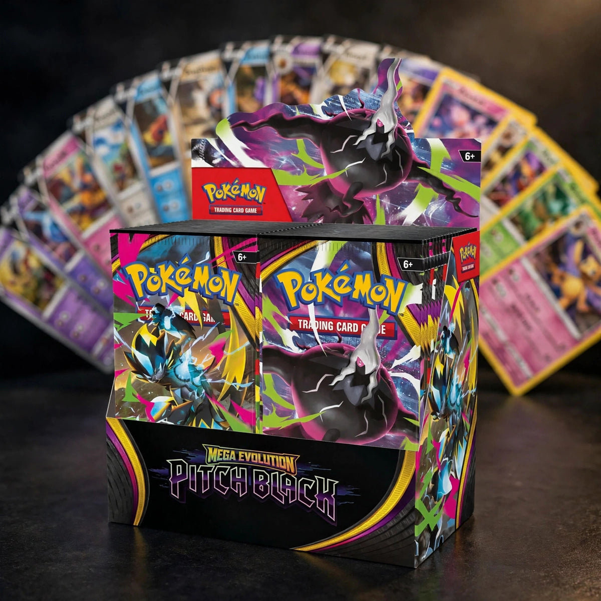 Pokémon TCG Mega Evolution Pitch Black Booster Display Box 36 Packs - display