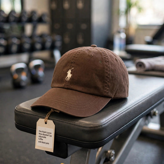 Polo Ralph Lauren Men’s Baseball Cap Adjustable Coffee with black polo - gym