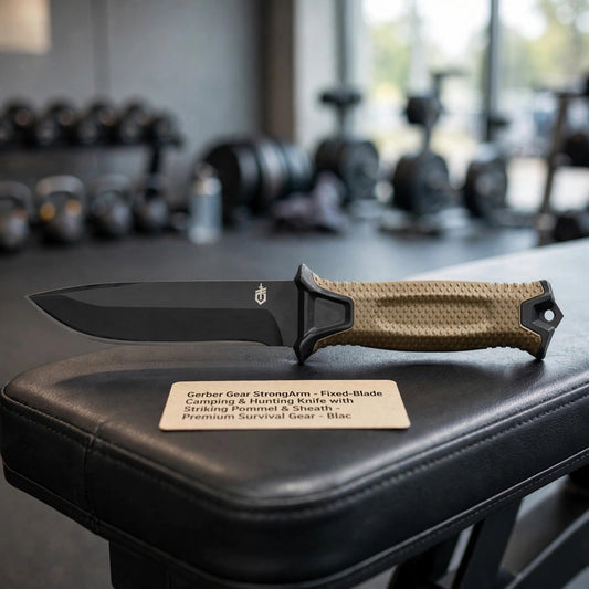Gerber Gear StrongArm - Fixed-Blade Camping & Hunting Knife with Strik - gym