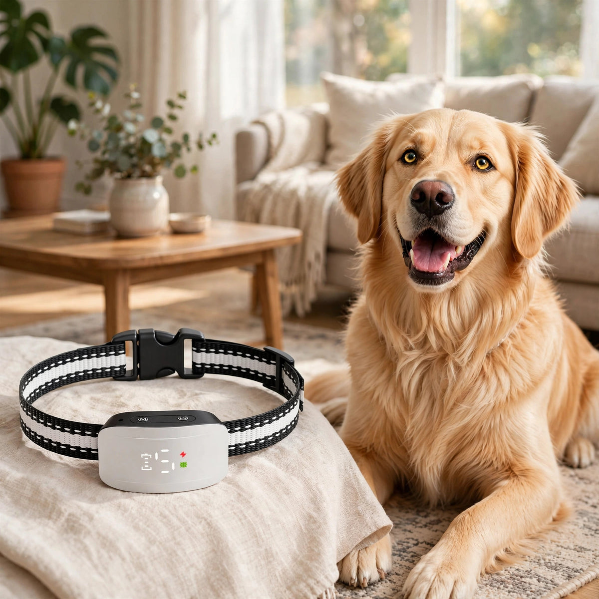 Dog Bark Collar, Automatic Smart Anti Barking Collar - happypet